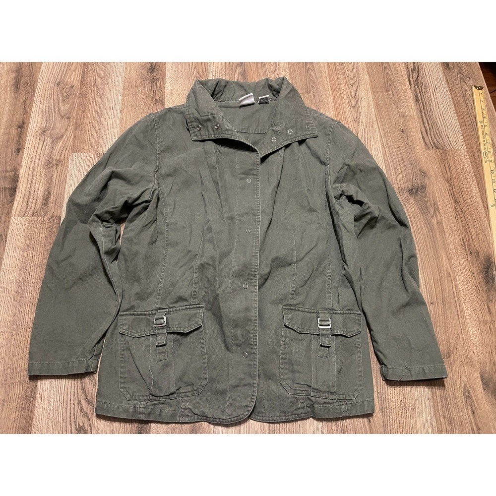 Field Gear Jacket, Women's Size XL, Green, Button Up Jacket, Pockets